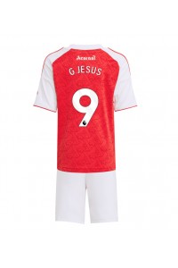 Arsenal Gabriel Jesus #9 Jalkapallovaatteet Lasten Kotipeliasu 2025-26 Lyhythihainen (+ Lyhyet housut)